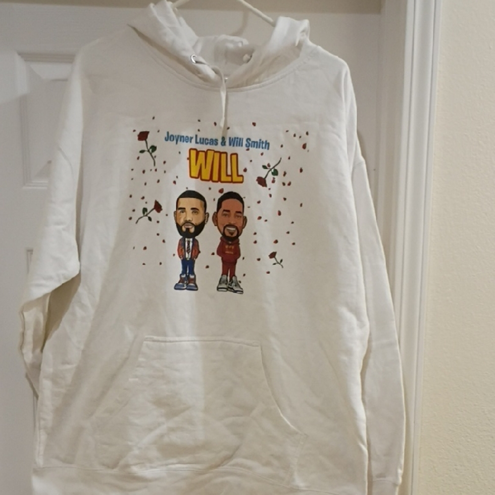 White Graphic Hoodie